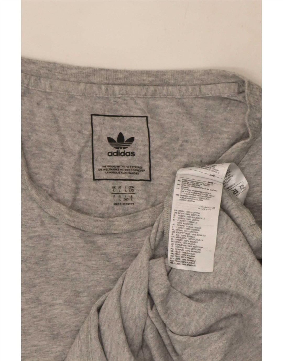 Adidas T-Shirt Homme Haut Large Gris Moucheté Coton