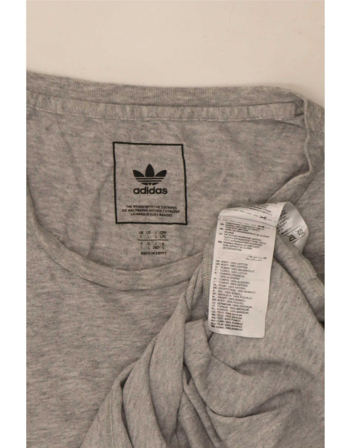 Adidas T-Shirt Homme Haut Large Gris Moucheté Coton