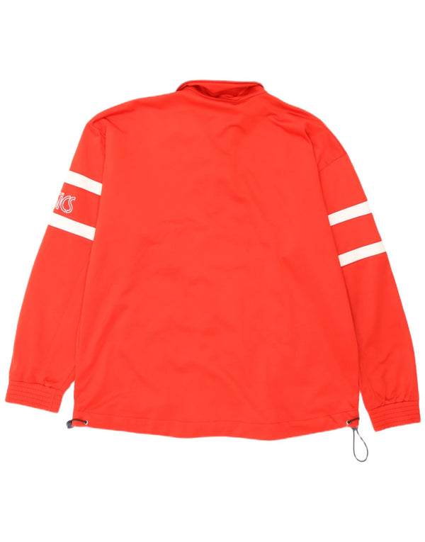 Asics Veste de survêtement graphique pour homme XL Rouge Polyester