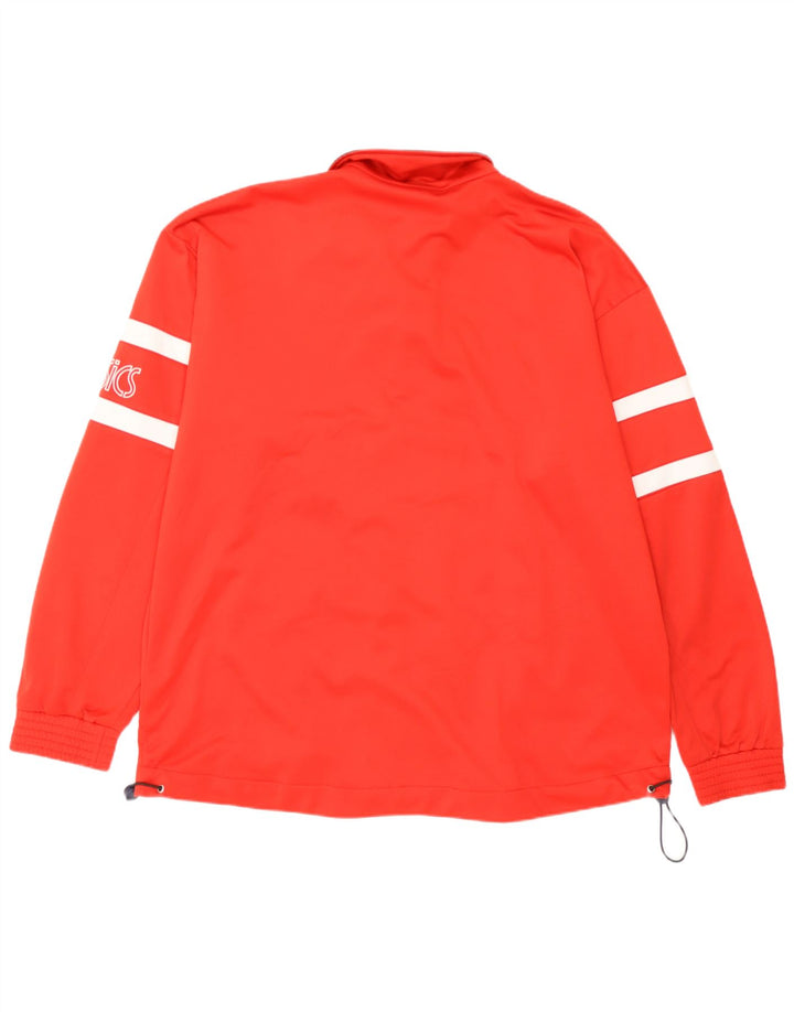 Asics Veste de survêtement graphique pour homme XL Rouge Polyester