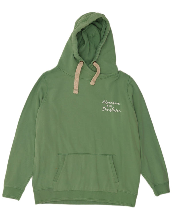 Fat Face Pull à capuche surdimensionné graphique pour femme UK 16 Grand coton vert