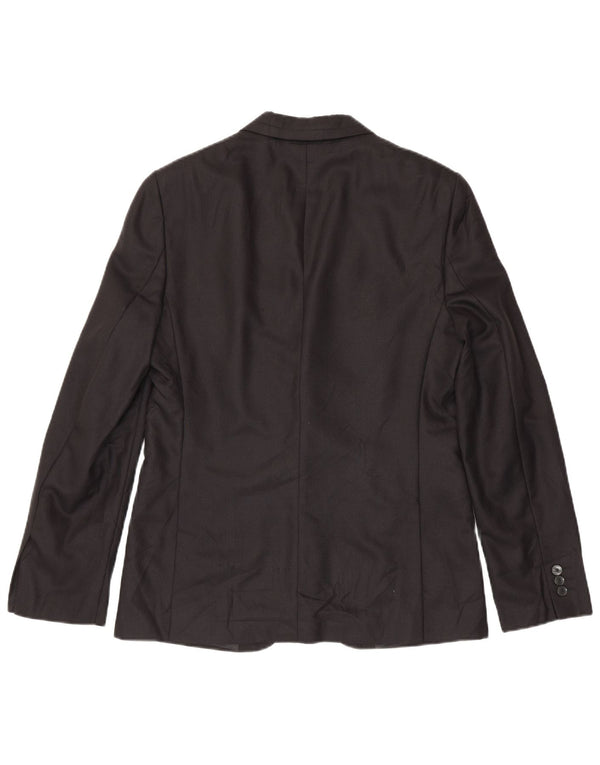 Zara Veste blazer à 2 boutons pour homme EU 50 Noir moyen à fines rayures