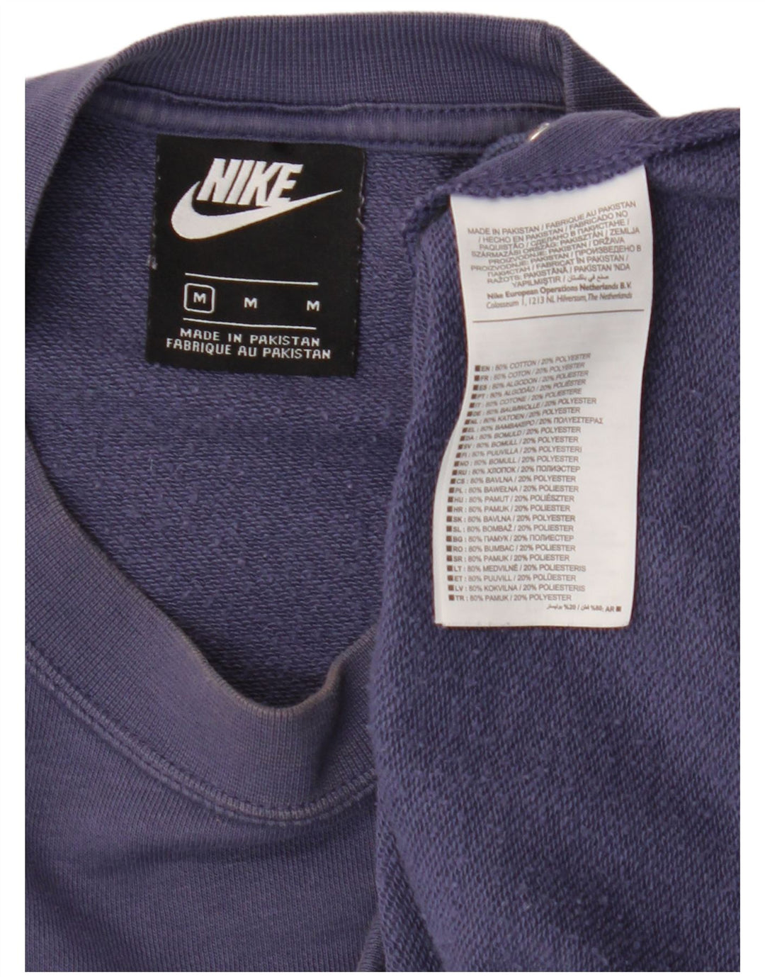Nike Sweat-shirt court surdimensionné pour femme UK 14 Coton violet moyen