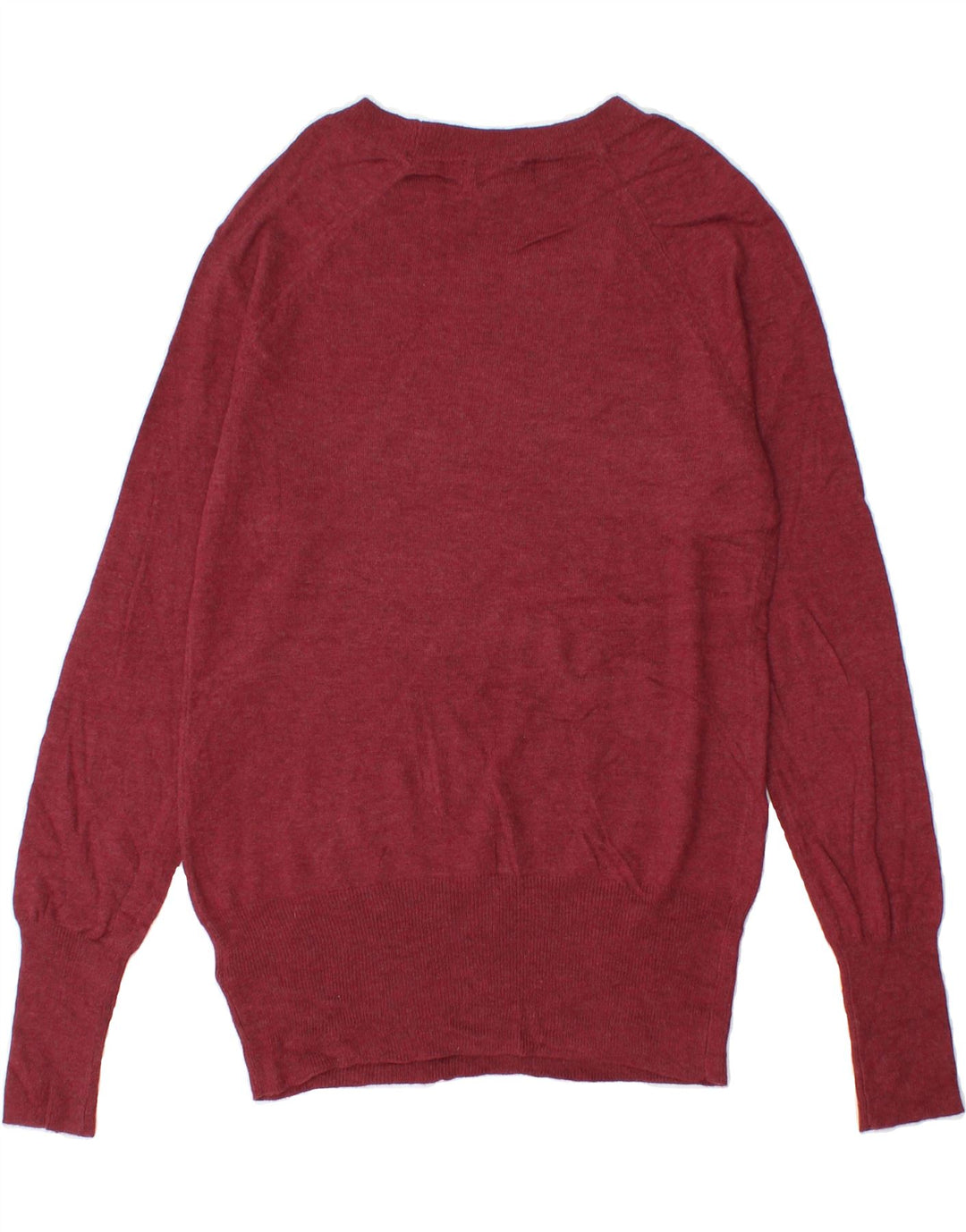 MOSSIMO Womens Boat Neck Jumper Sweater UK 12 Medium Burgundy Nylon Vintage Mossimo and Second-Hand Mossimo from Messina Hembry 