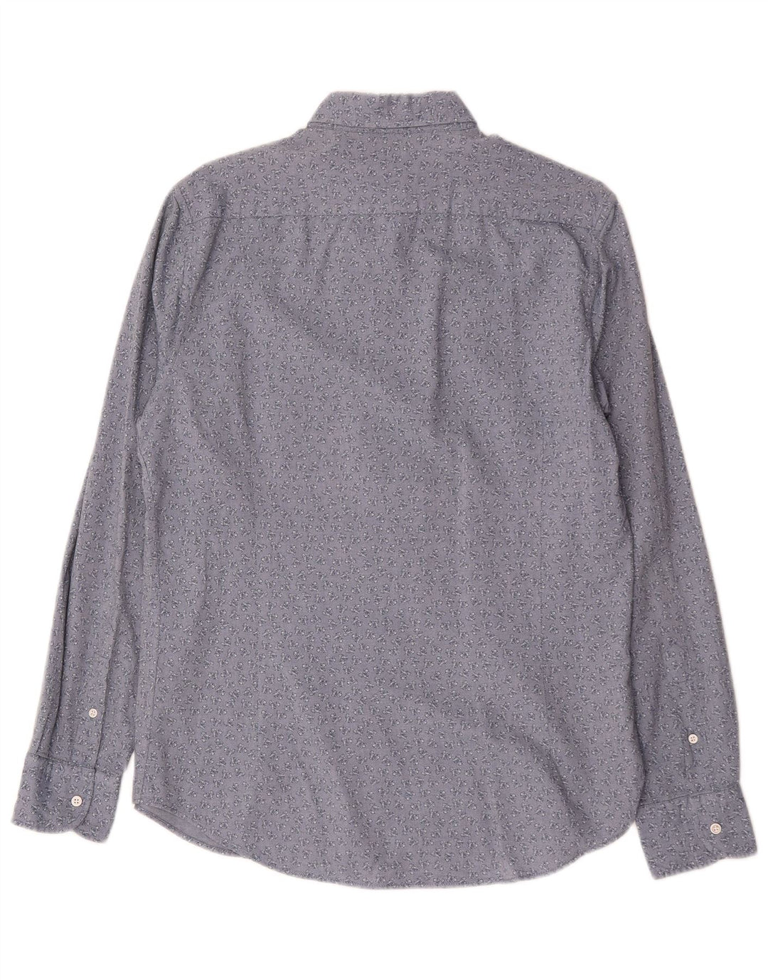 Massimo Dutti Chemise à Motifs Abstraits Homme Bleu Moyen en Coton Floral