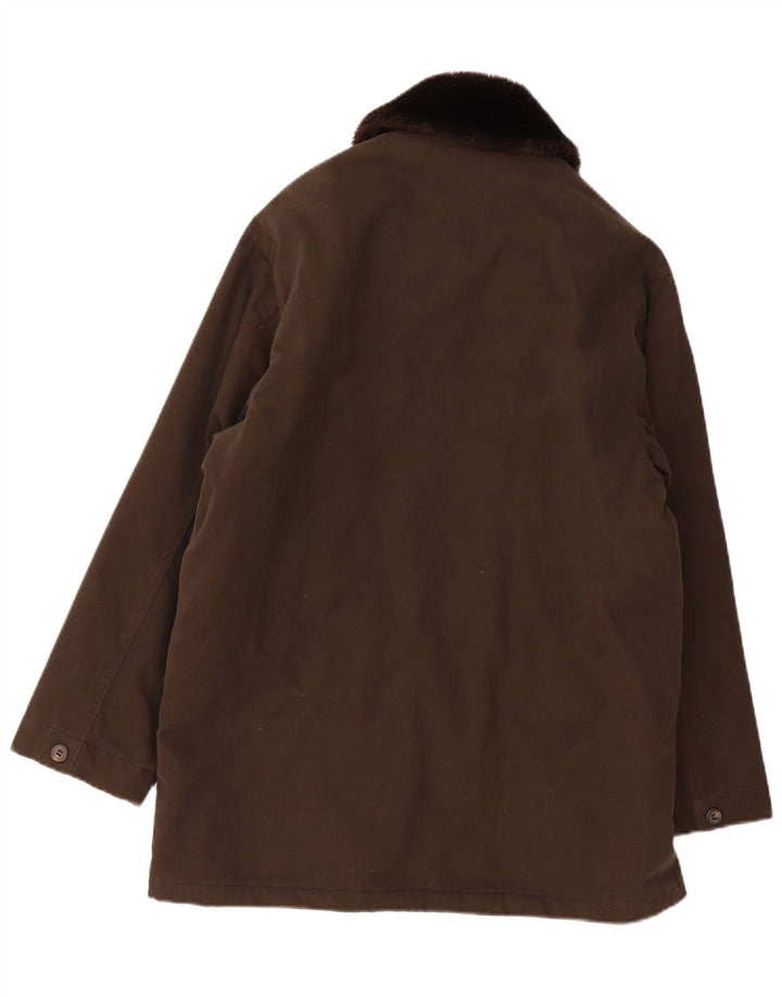 Blu Nauta Manteau pour femme UK 40 Large Marron Coton