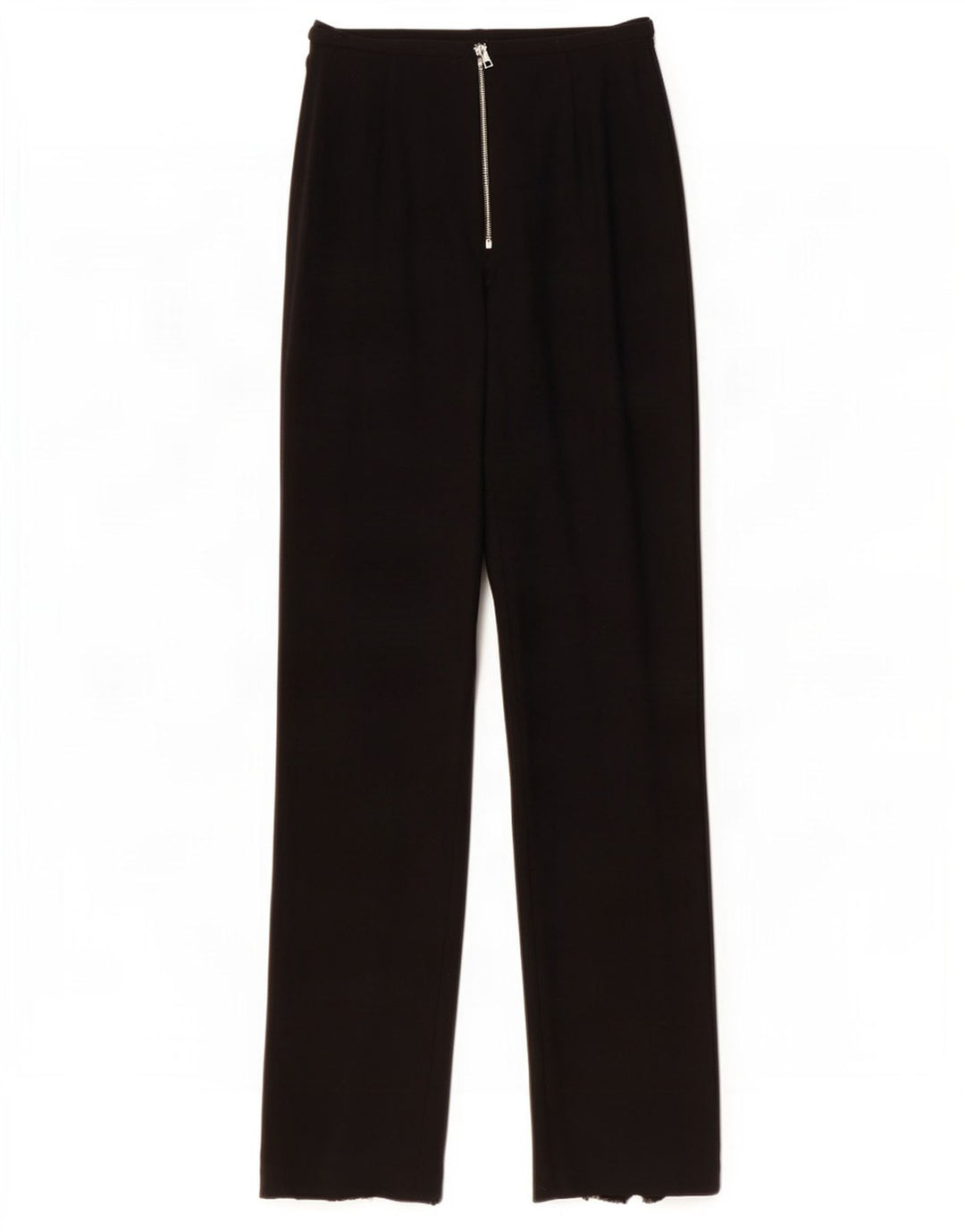 Pantalon de costume droit femme vintage IT 42 Medium W28 L32 laine noire