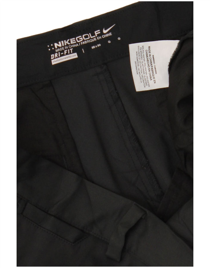 Nike Pantalon chino droit Dri Fit pour homme W35 L30 Noir Polyester
