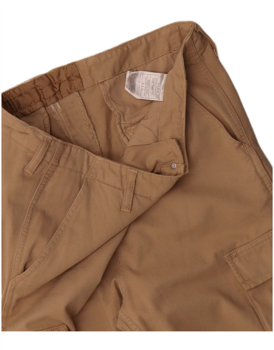 CARHARTT Pantalon Cargo Droit Homme W30 L32 Coton Beige