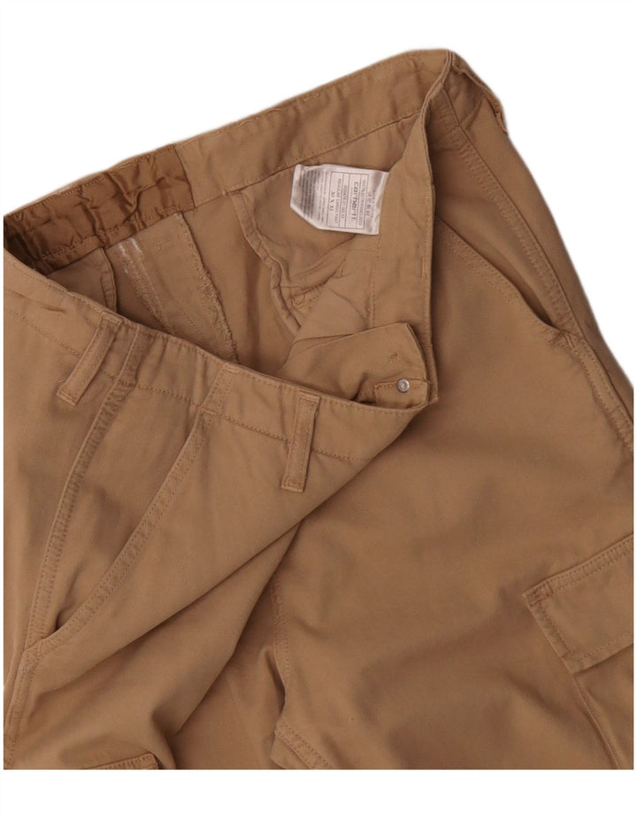 CARHARTT Pantalon Cargo Droit Homme W30 L32 Coton Beige