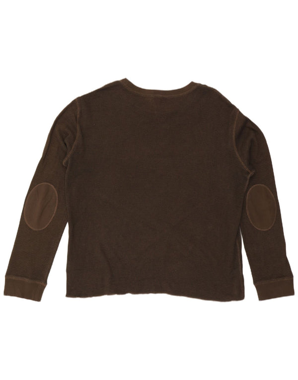 Hugo Boss Haut à manches longues pour homme 3XL en coton marron