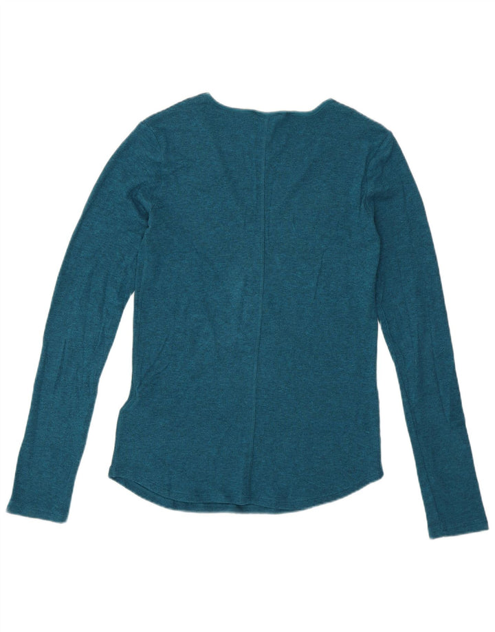Massimo Dutti Haut à manches longues pour femme UK 42 Bleu moyen Modal
