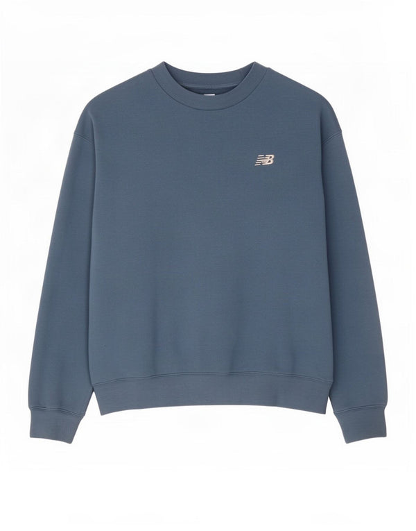 New Balance Sweat-shirt surdimensionné pour femme UK 10 Petit coton bleu