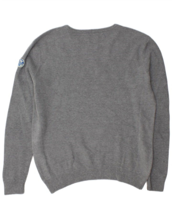 North Sails Pull ras du cou pour homme XL en coton gris