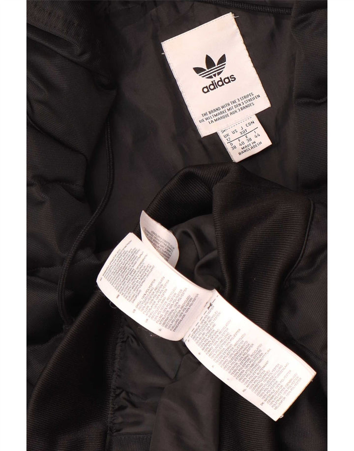 Adidas Veste matelassée à capuche pour femme UK 12 Medium Noir Polyester