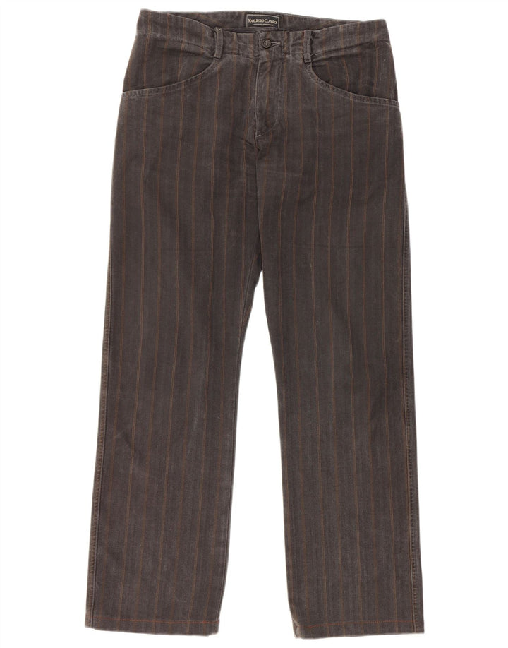 Marlboro Classics Pantalon décontracté droit pour homme W32 L30 Gris à chevrons