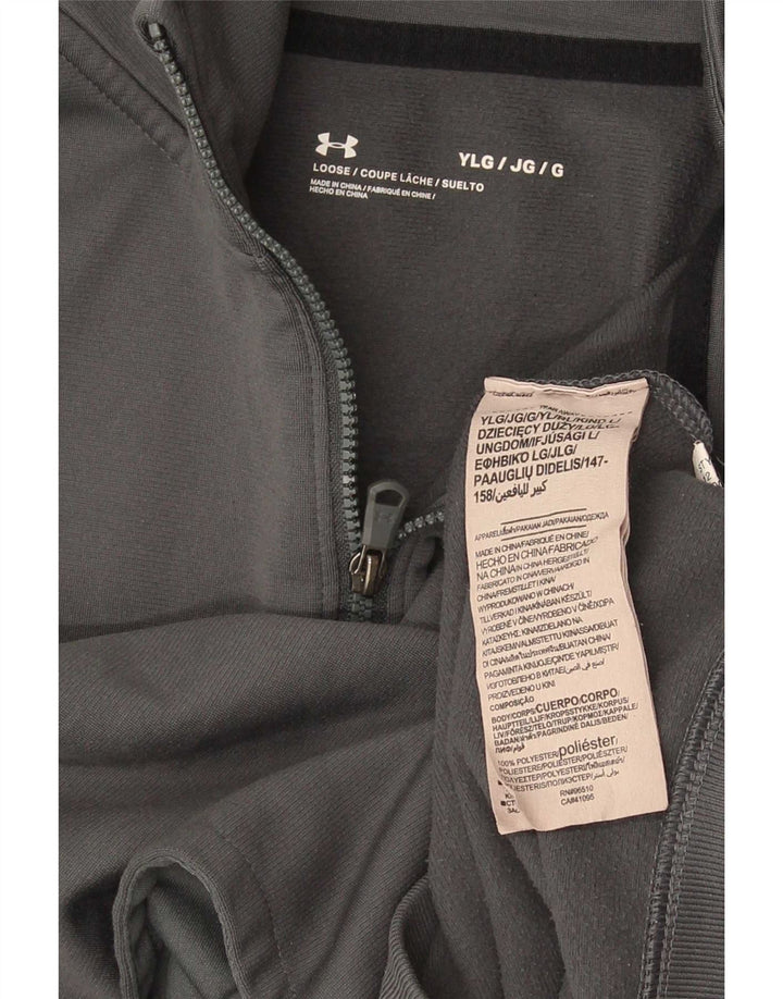 Under Armour Veste de Survêtement Garçon 11-12 Ans Large Gris Colorblock