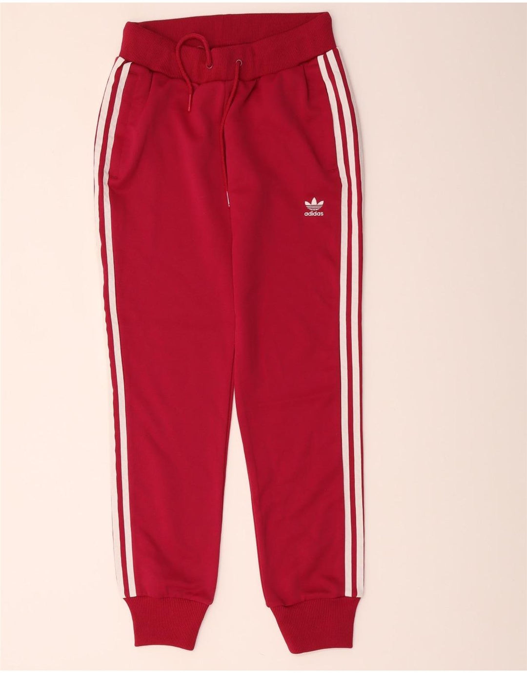 Adidas Pantalon de survêtement pour femme Joggers IT 42 Petit Rouge Polyester