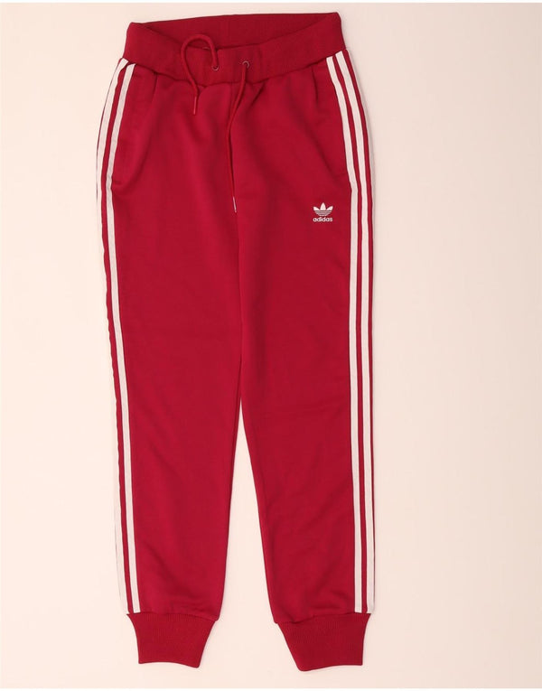 Adidas Pantalon de survêtement pour femme Joggers IT 42 Petit Rouge Polyester