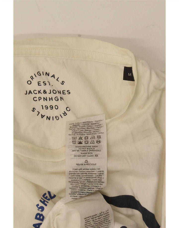 Jack & Jones T-Shirt Graphique Homme Blanc Moyen Coton