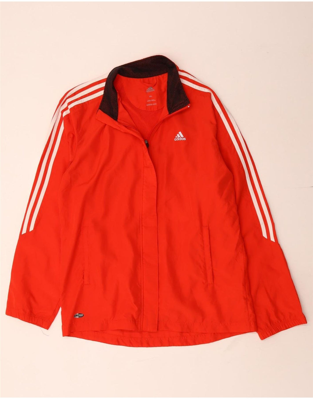 Adidas Femmes Clima Proof Survêtement Top Veste UK 20 2XL Rouge Polyester