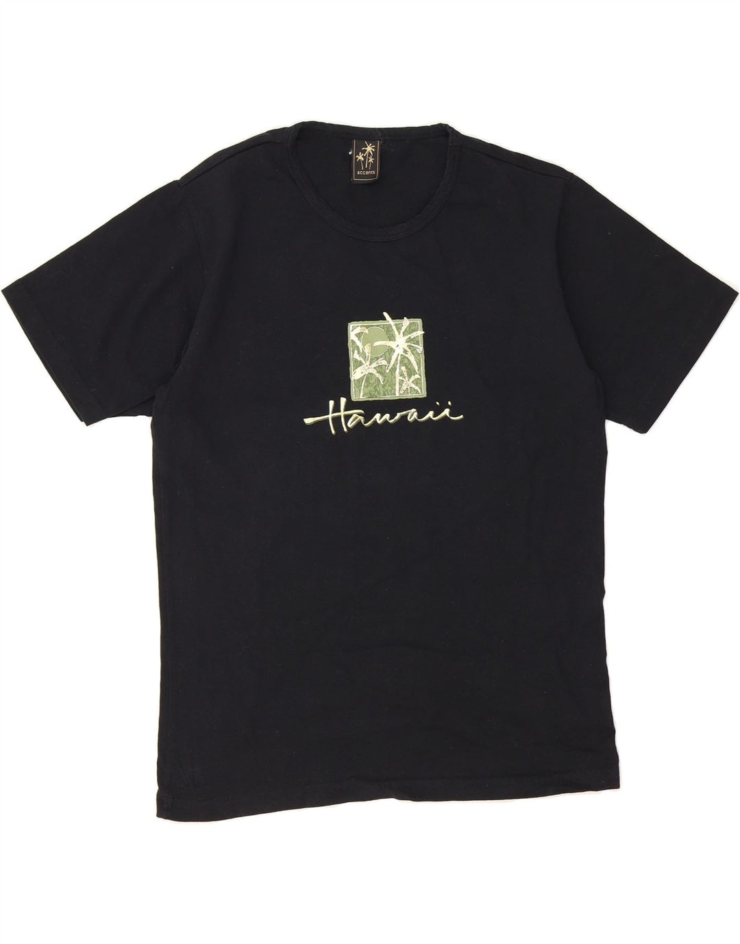VINTAGE Womens Graphic T-Shirt Top UK 12 Medium Black Vintage Vintage and Second-Hand Vintage from Messina Hembry 