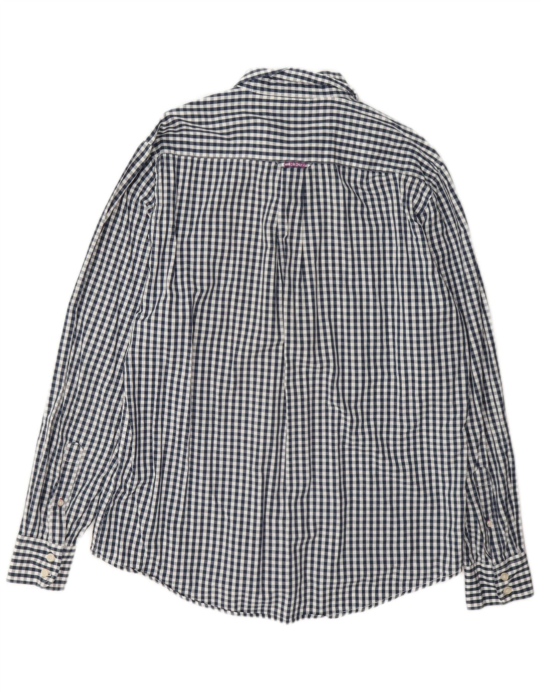Crew Clothing Chemise classique pour homme en coton vichy bleu Taille L