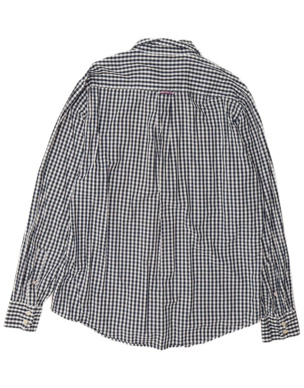 Crew Clothing Chemise classique pour homme en coton vichy bleu Taille L