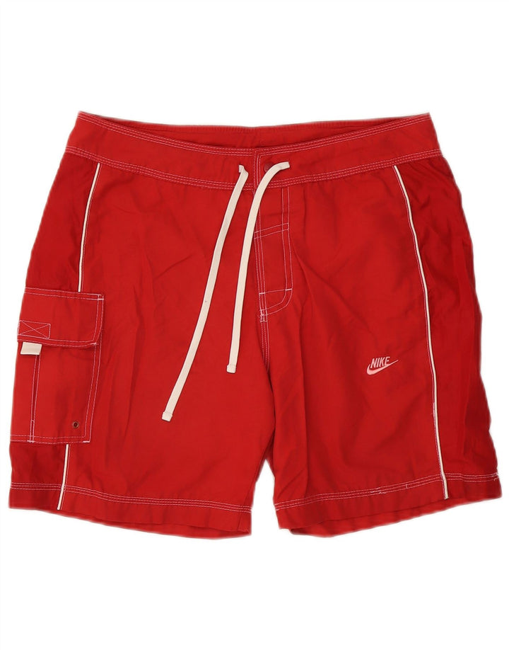 Nike Short de bain en coton rouge moyen pour homme