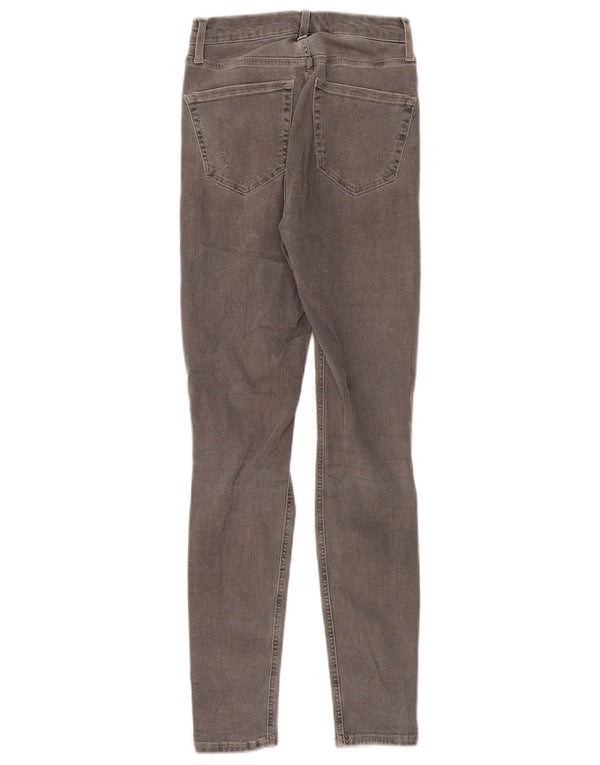 TOPSHOP Womens Distressed Skinny Jeans W26 L27 Grey Cotton