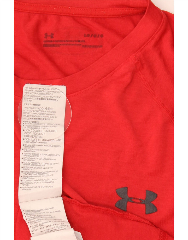 UNDER ARMOUR T-shirt Heat Gear pour hommes, grand rouge, en polyester
