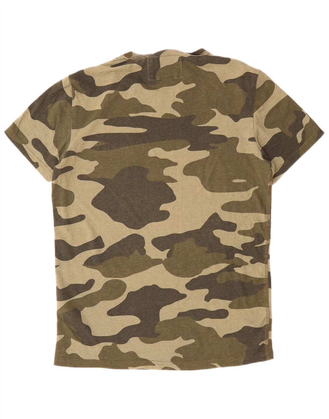 Superdry T-Shirt Top Kaki Camouflage Coton Homme