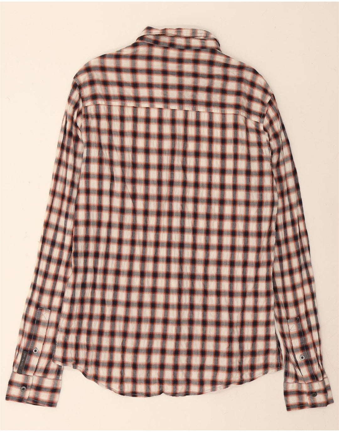CALVIN KLEIN JEANS Mens Shirt Large Red Check Cotton Vintage Calvin Klein Jeans and Second-Hand Calvin Klein Jeans from Messina Hembry 