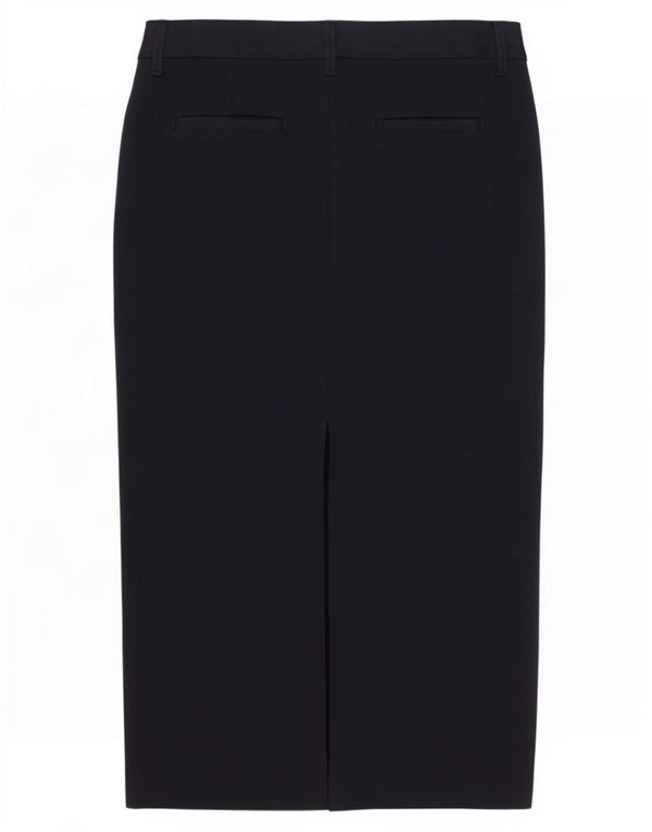 Zara Femme Jupe Crayon Maxi Small W26 Acétate Bleu Marine