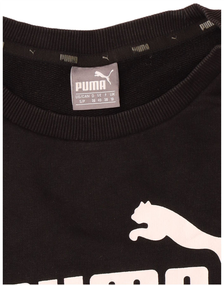 PUMA Sweat-shirt graphique surdimensionné pour femme UK 10 Petit Noir