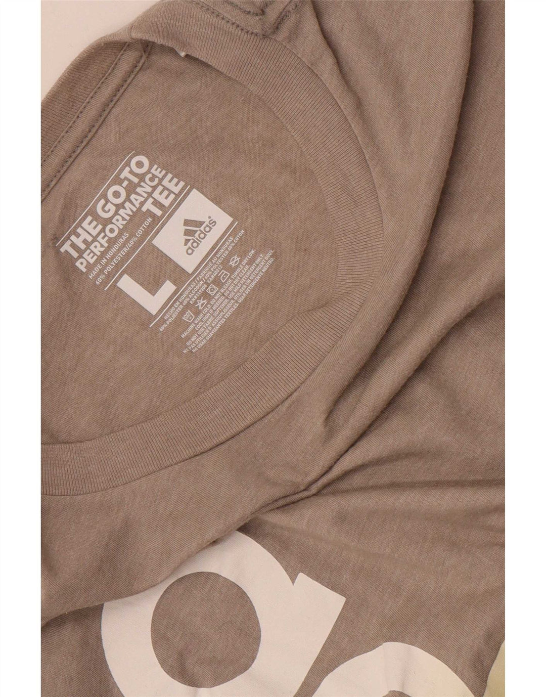 Adidas T-shirt graphique pour hommes, grand, marron, polyester