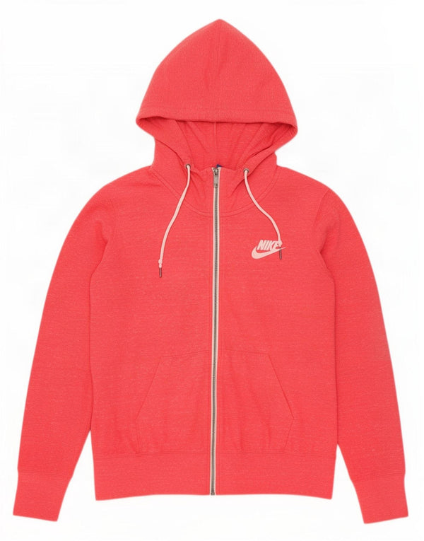 Nike Pull à capuche zippé pour femme UK 18 XL Coton moucheté rose