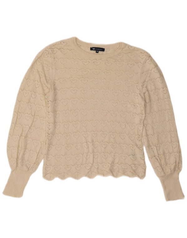 Crew Clothing Pull col bateau pour femme UK 14 Medium Off White