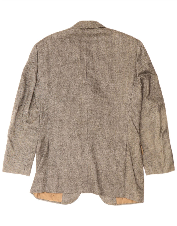 Hugo Boss Veste blazer à 3 boutons pour homme EU 46 Petite soie à chevrons verte