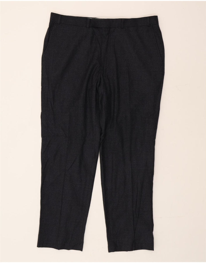 Marks & Spencer Pantalon de costume coupe ajustée pour homme W36 L29 Gris pied-de-poule