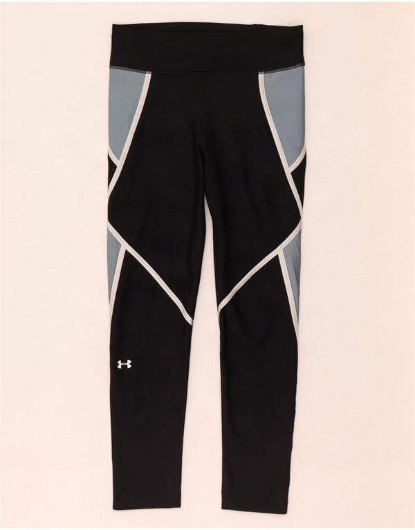 Under Armour Legging Heat Gear pour femme UK 12 Noir moyen Colourblock