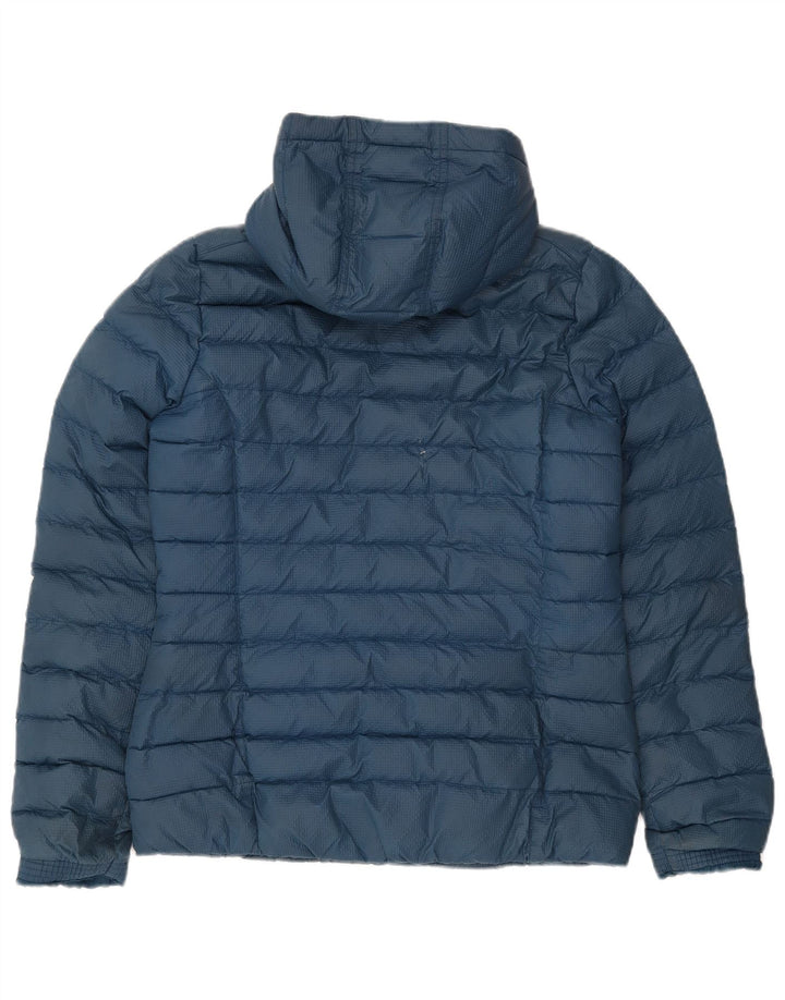 Adidas Veste rembourrée à capuche pour femme UK 14 Bleu moyen Nylon