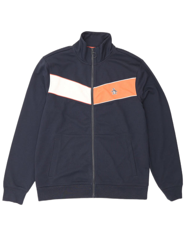 Penguin Veste de Survêtement Homme Bleu Marine Moyen Colorblock Sports