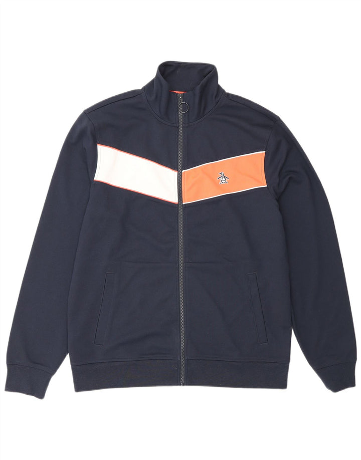 Penguin Veste de Survêtement Homme Bleu Marine Moyen Colorblock Sports