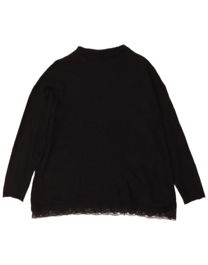 Marks & Spencer Pull col roulé pour femme UK 14 Large Noir