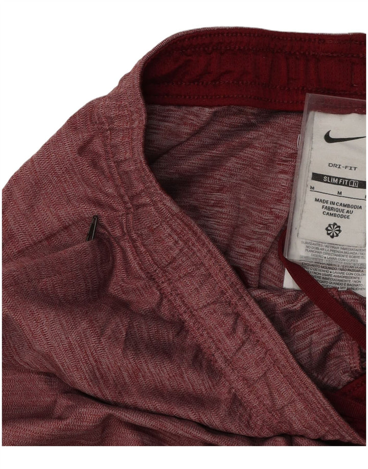 NIKE Short de sport Dri Fit Slim Fit pour homme - Bordeaux moyen - Colorblock