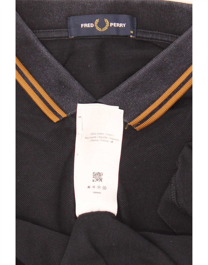 Fred Perry Polo à manches longues homme en coton rayé bleu marine moyen