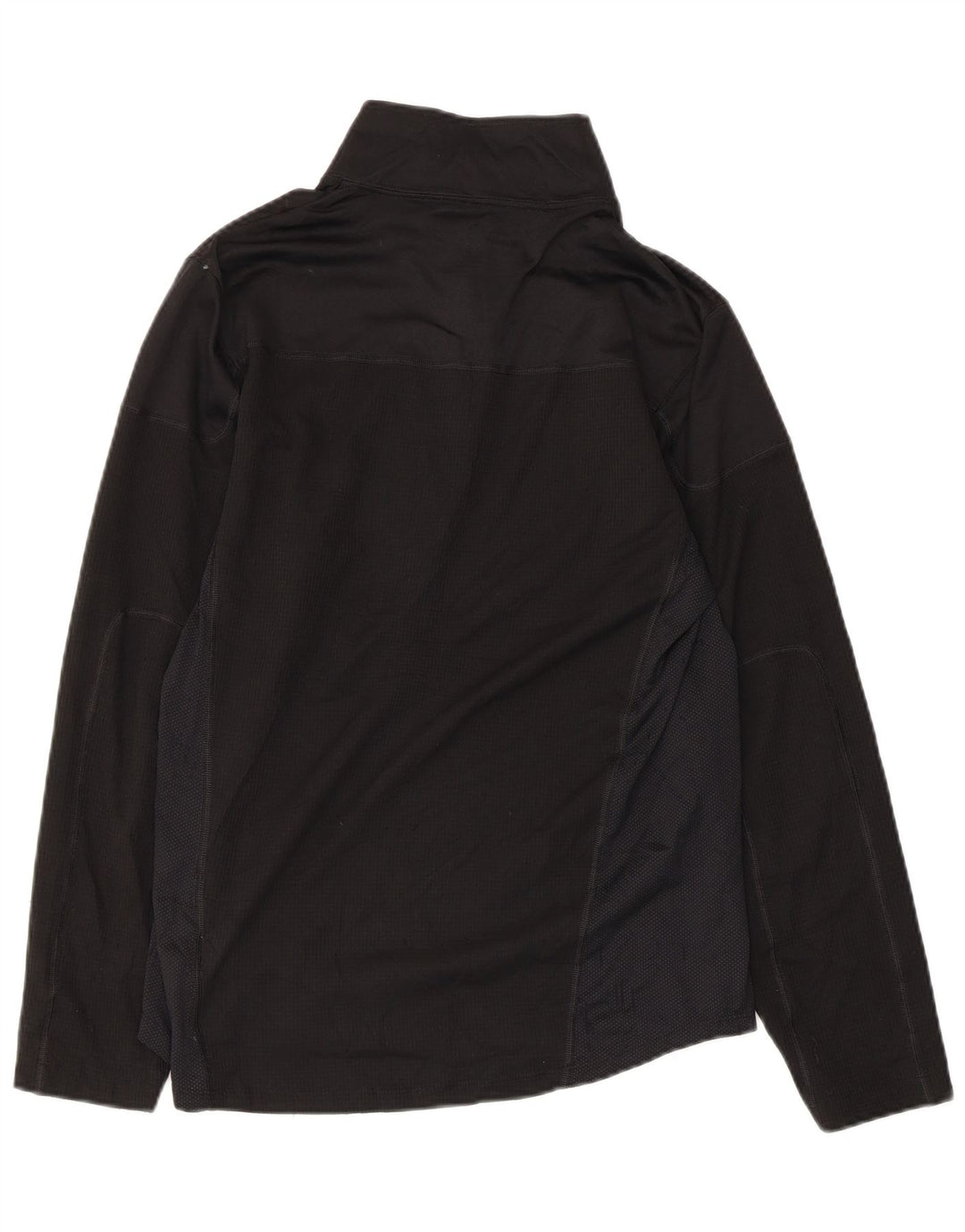 EDDIE BAUER Haut de survêtement à col zippé pour femme UK 10 Small Noir
