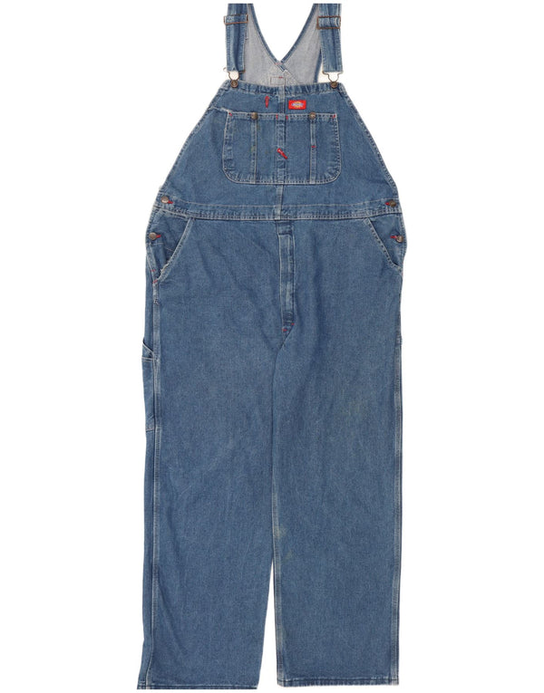 Dickies Salopette Carpenter Homme Jean Droit W40 L30 Bleu Coton