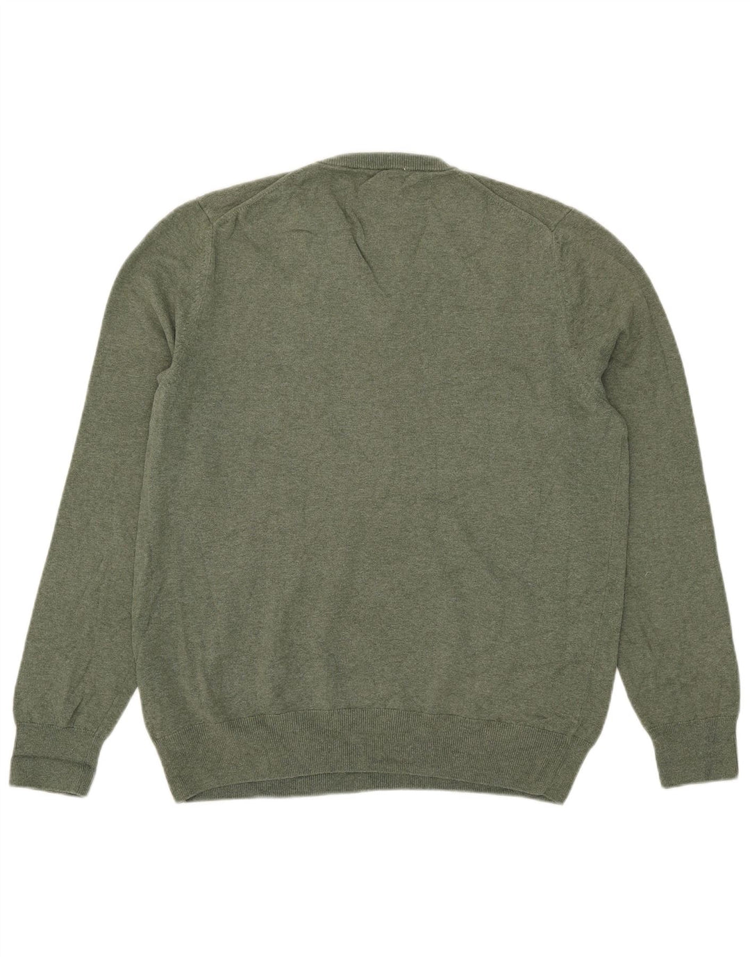 Marks & Spencer Pull col V pour homme en coton vert Taille L